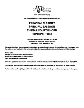 auditions flyer